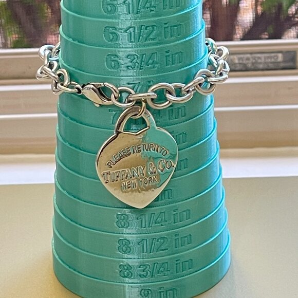 Tiffany & Co. XL Heart Bracelet Silver Extra Large RTT Return To Tiffany - Picture 10 of 10